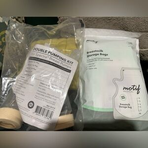 NEW - Double Pumping Kit 24mm Spectra S1 Plus S2 Plus Motif Ameda + 100 Bags